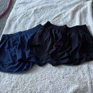 Lululemon running shorts. Navy and black. Size medium.